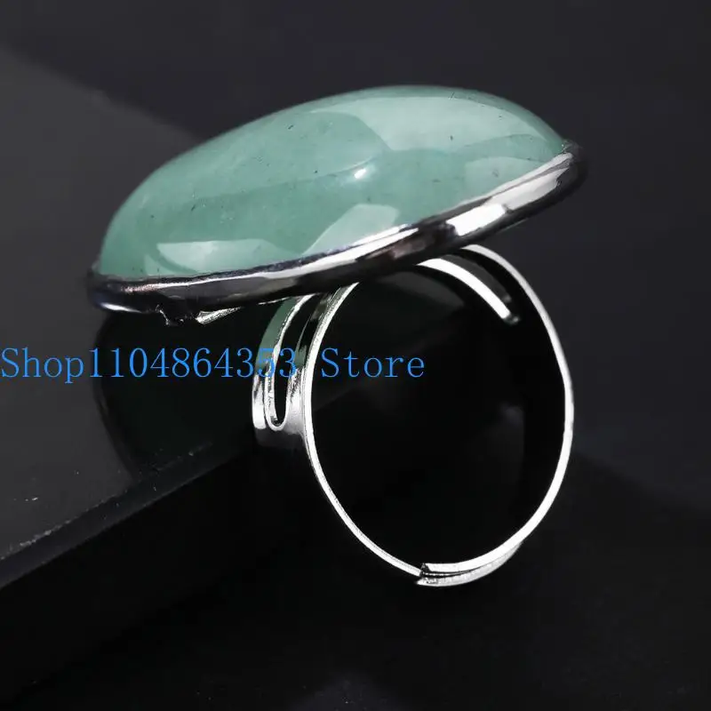 652F Freeflowing Crystal Geometric Ring Multipurpose Jewelry For Energy Balancing