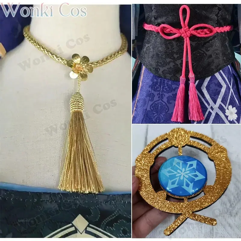 Kamisato Ayaka costume cosplay parrucca impatto Ayaka vestito cosplay ventilatore pieghevole Ayaka scarpe set completo