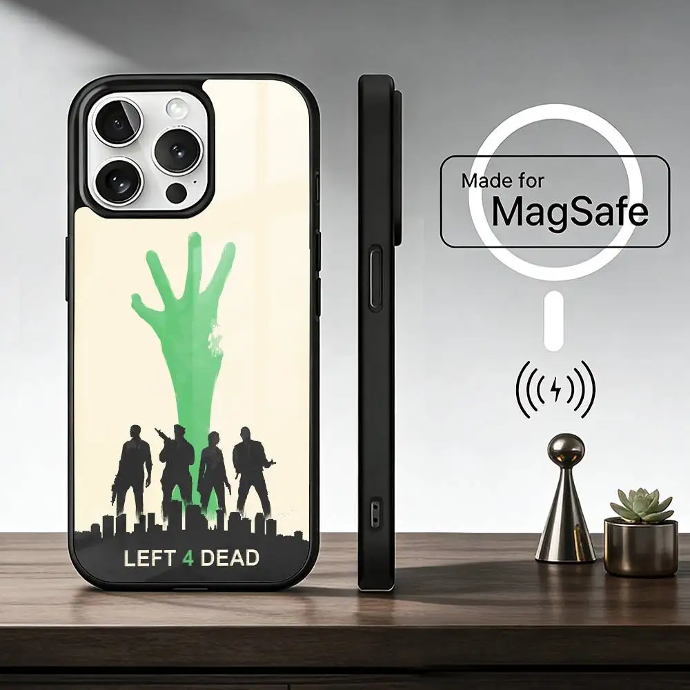 Spiel K-LEFT 4 DEAD Telefon Fall Für IPhone 17 16 15 14 13 12 11 Plus Pro Max plus Drahtlose Ladegerät Abdeckung Funda