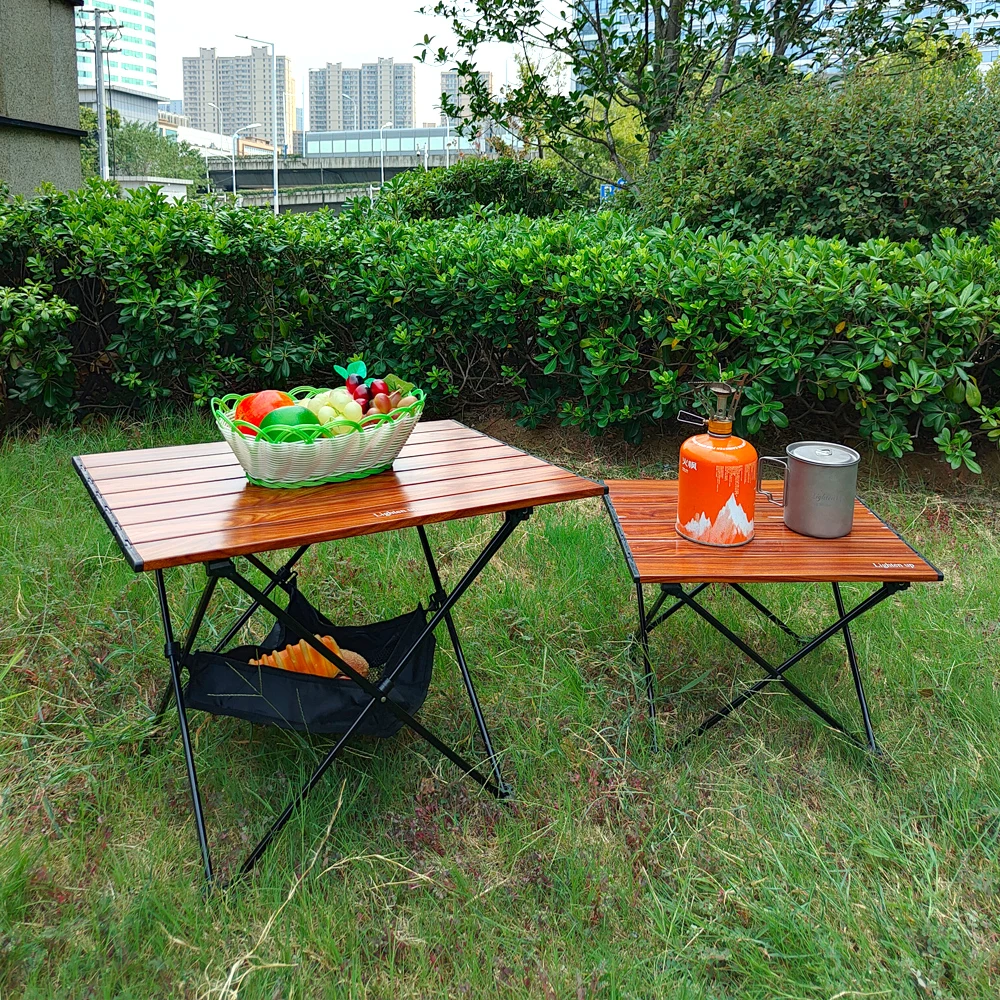 Ultralight Outdoor Camping Table Leisure Desk Aluminum Alloy Barbecue Desk Folding Tables BBQ Barbecue Folding Computer Bed Desk