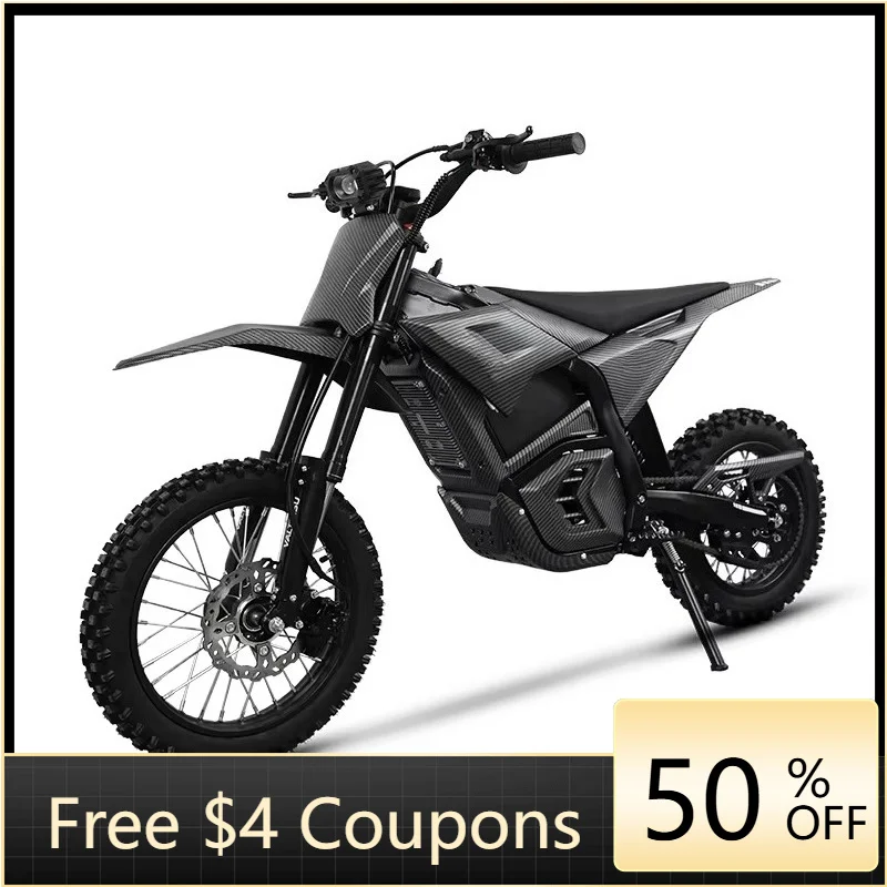 Rs Off-Road Motorcycle 48V 3840W 40mph, Brushless Motor All-Terrain Electric Motorcycle