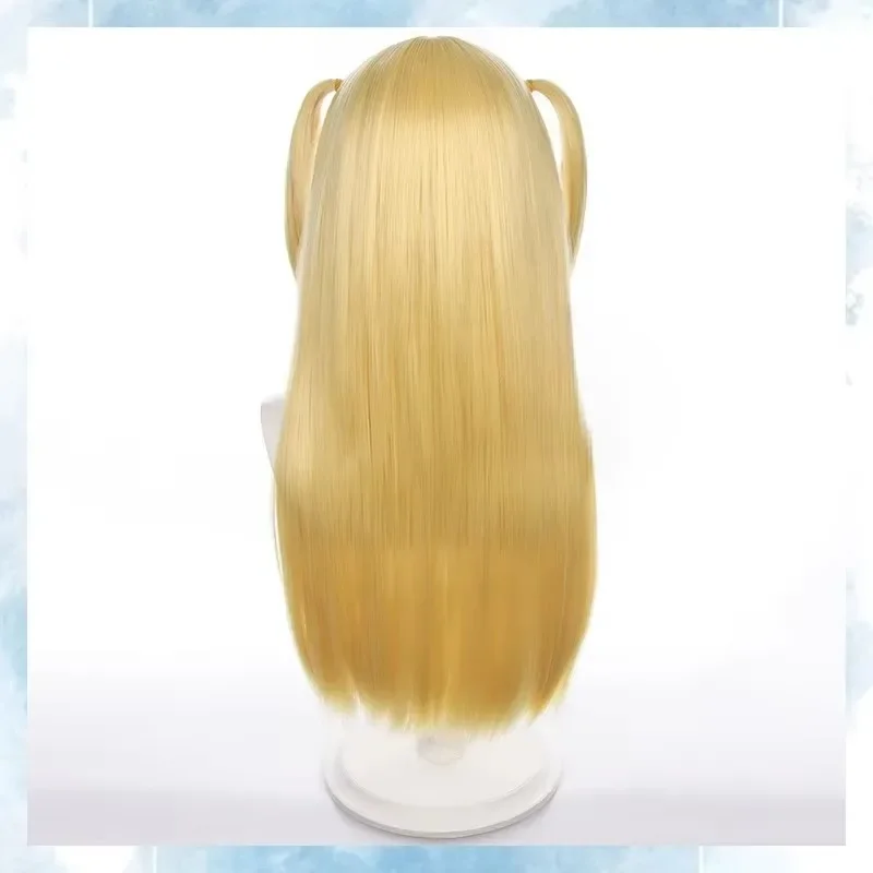 WHIMSICAL W Amane Misa Cosplay Wig Long Straight Golden Styled Heat Resistant Synthetic Hair Wig image 4