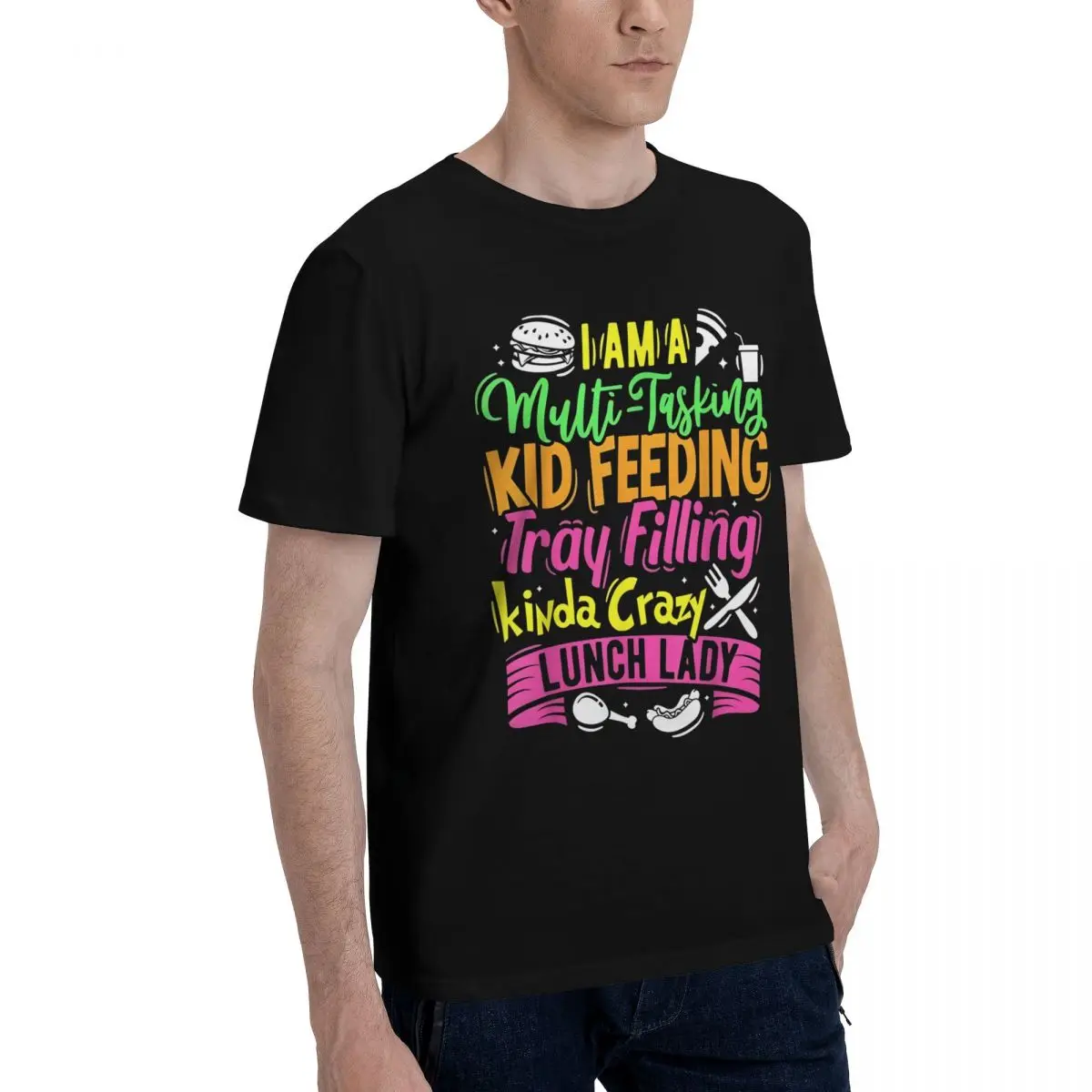 Movement Crazy Lunch Lady Vibes Tees Kemp Vintage Top quality Fitness USA Size