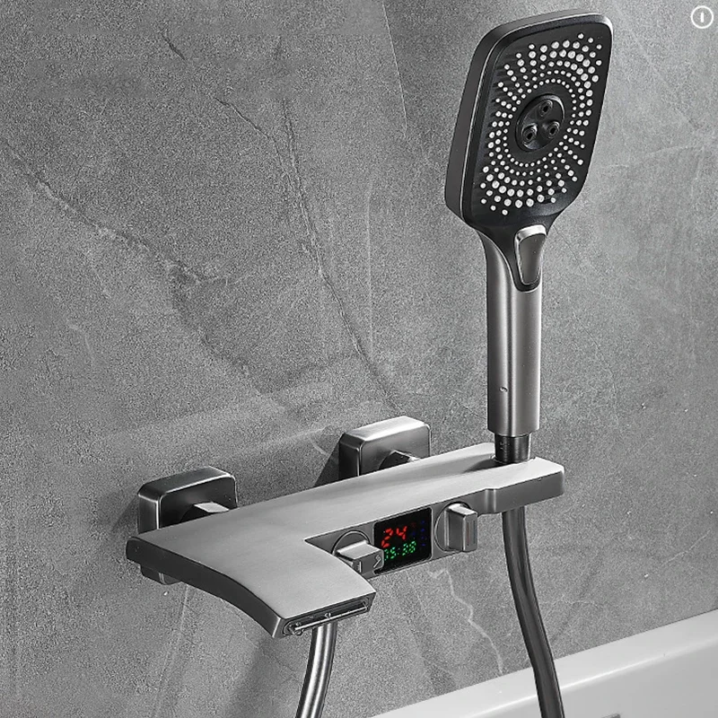 Faucet Waterfall Bathtub Faucet Digital Display For Bathroom Shower Faucet Shower Systerm Bath Mixer