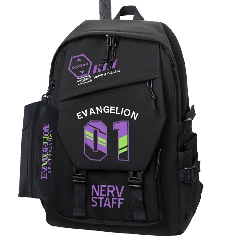 Neon Genesis Evangelion EVA No. 1 Children\'s Cartoon Cute School Bag Creative Personality Large Capacity Casual Fashion Backpack