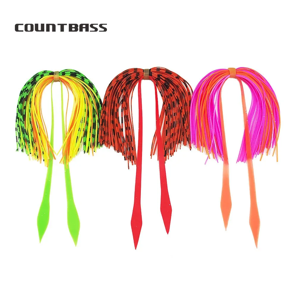 

60 пачек Силиконовые юбки рыболовные аксессуары, DIY соленые резиновые приманки с крючками, кальмарные Джиги, madai джиг приманка