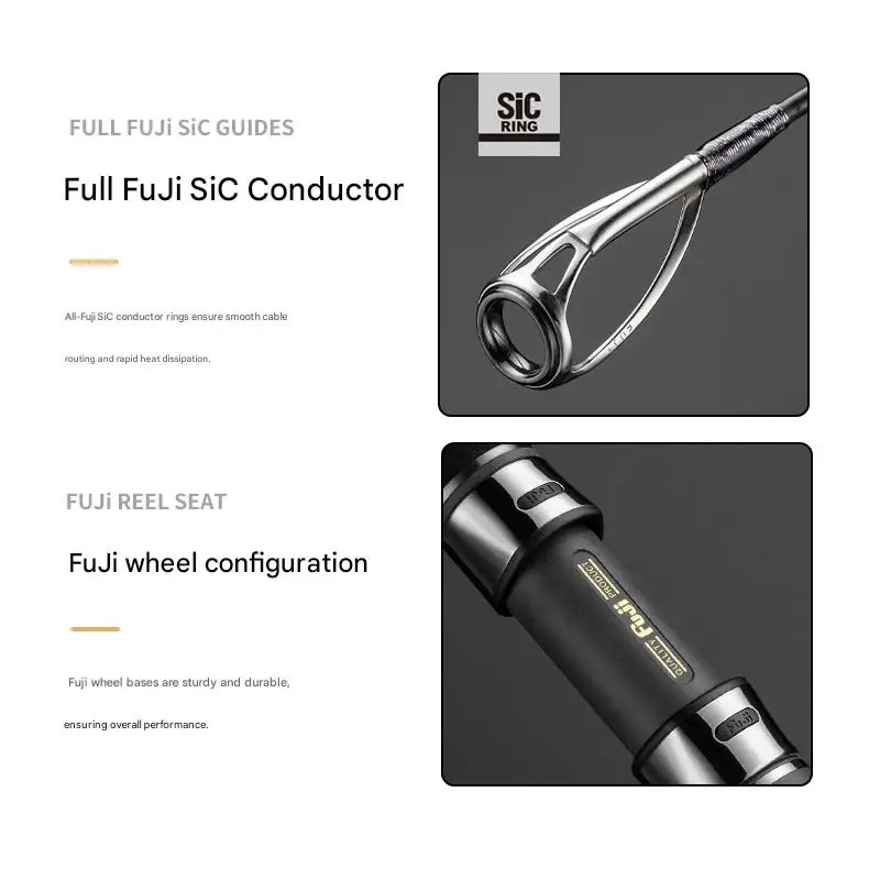 GT-Fisher Black Light Full-Speed Jigging Rod FUJI SIC Game Fish Saltwater Fishing Gear Tested Battle Ready Fishing Rod