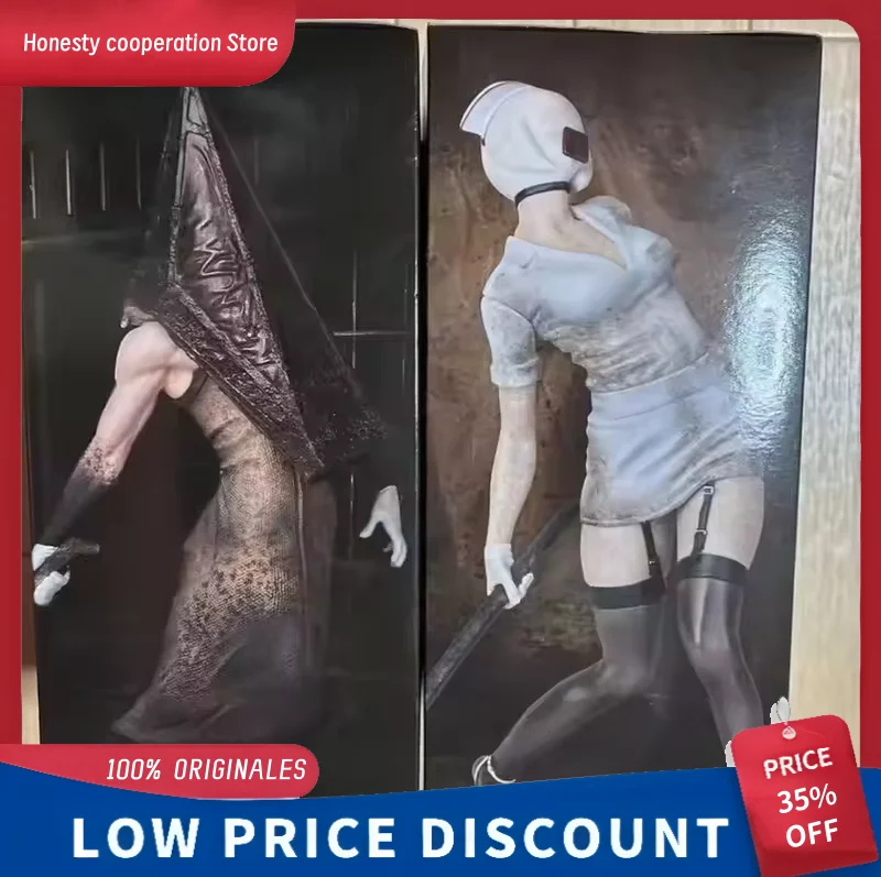 

Новые продукты на складе, японская аутентичная Konami Silent Hill, пузырьковая голова, медсестра, красная пирамида, пейзажная фигурка, игрушка, подарок на праздник