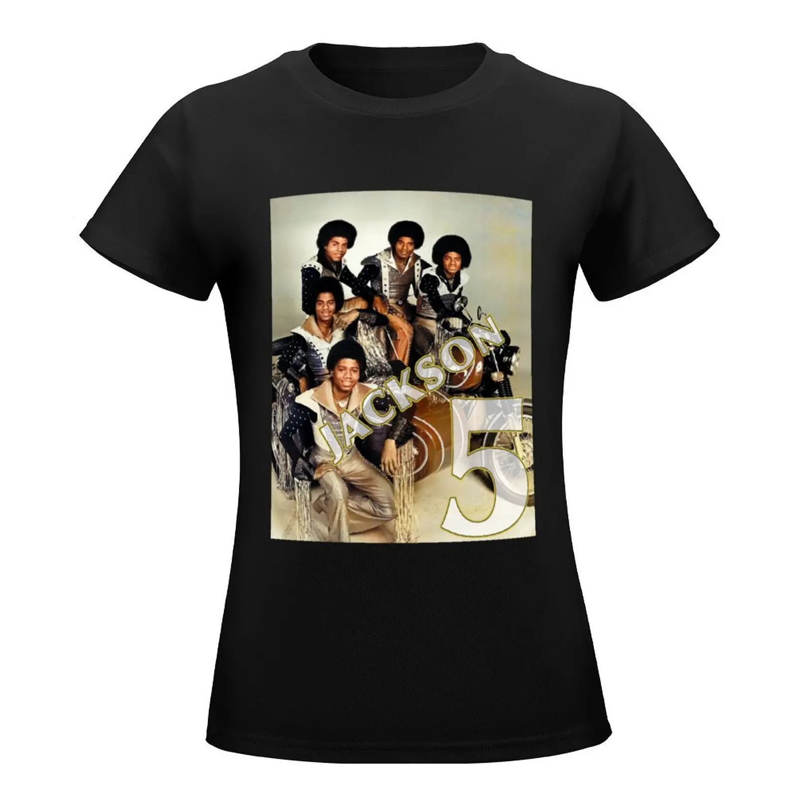 Jackson 5 1970s Pop vocal Group Motown Soul T-Shirt funny blacks vintage new edition t shirts for Women