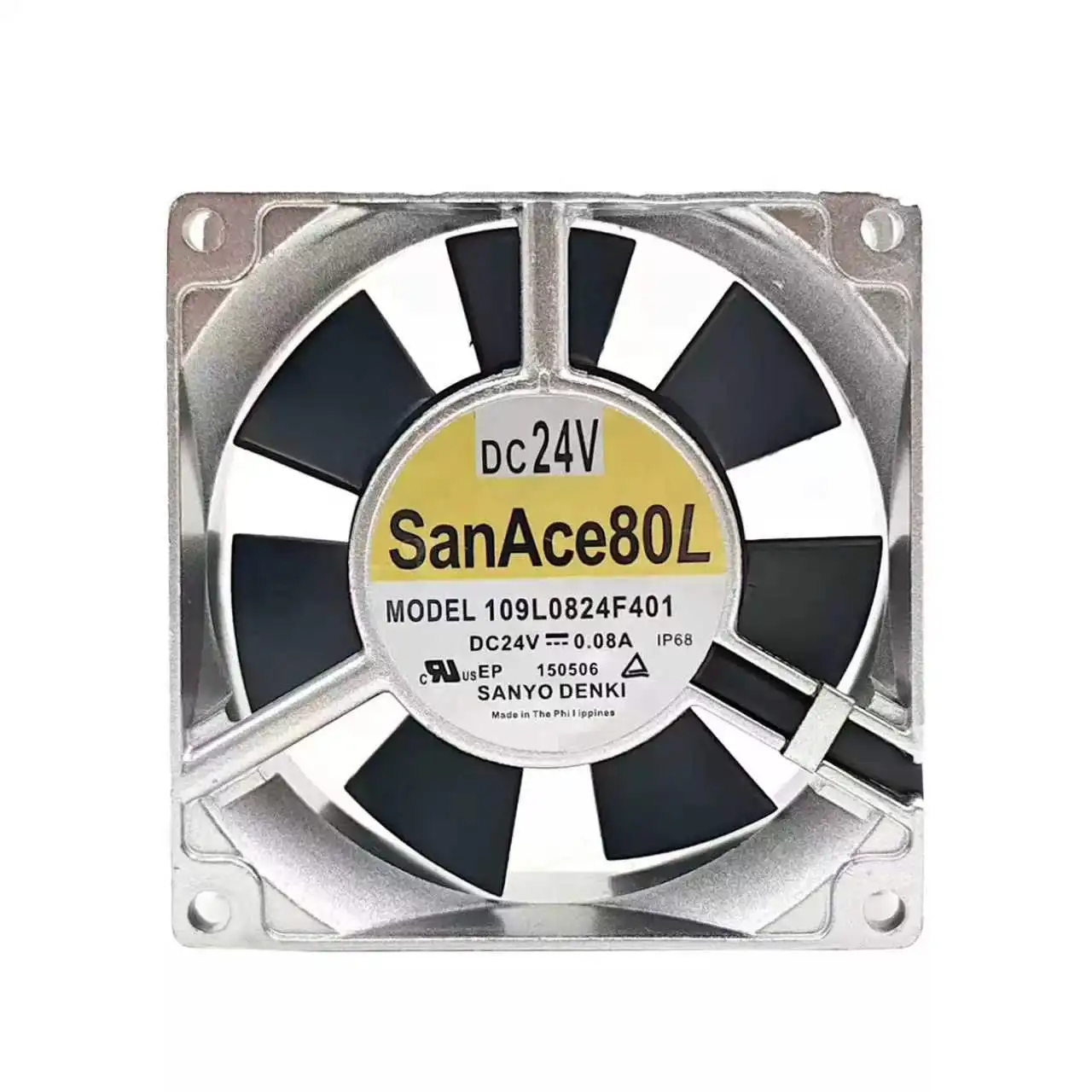 Original For Sanyo Denki San Ace 80L 109L0824F401 DC 24V 0.08A 8025 IP68 Waterproof Aluminum Frame Outdoor Cooling Fan