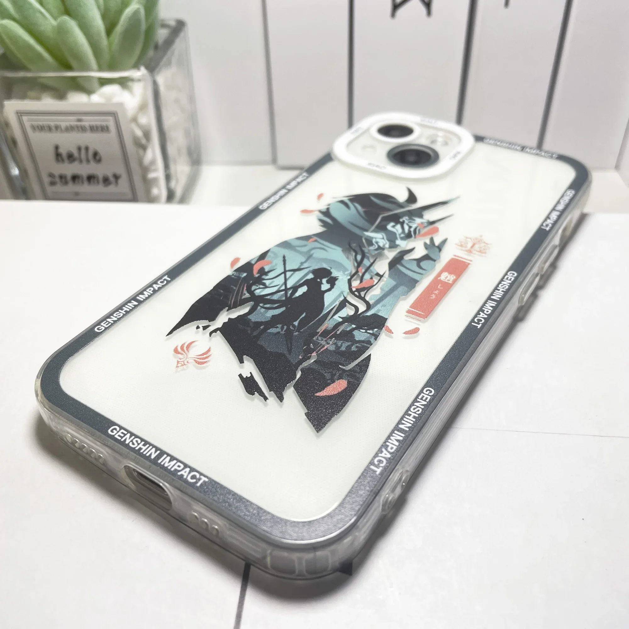 Genshin Impact Phone Case For iPhone 15 14 13 12 11 Pro Max Mini XS X XR SE 7 8 Plus Soft Cover HuTao Zhongli Raiden Shogun Xiao