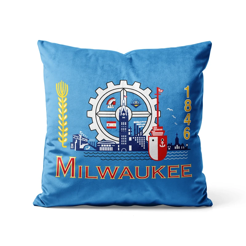 Gaslight Gatekeep Girlboss Milwaukee Wisconsin Throw Pillow Covers Cushion Cases Pillowcases for Sofa Home 45cm x 45cm