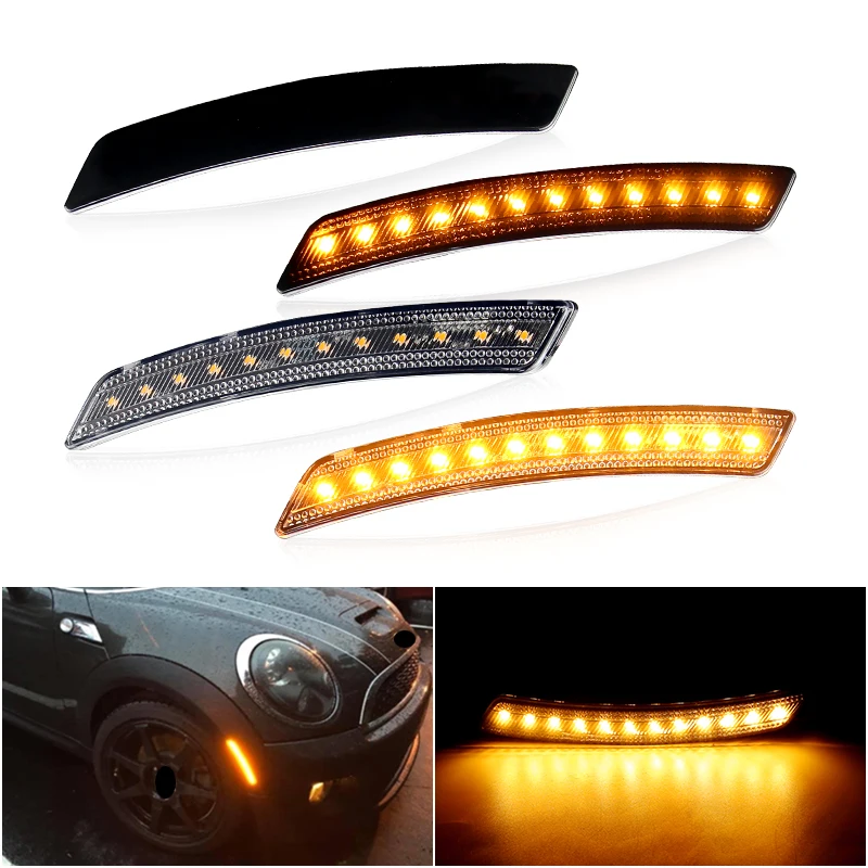

2x для Mini R56 R55 LCI Clubman R57 LCI Cabrio R58 Coupe R59 Roadster R60 Countryman R61 Светодиодный боковой габаритный фонарь переднего крыла
