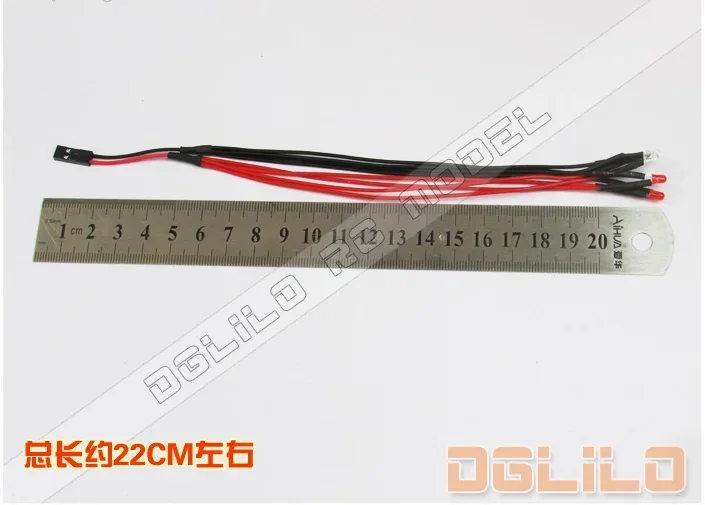 car lamp lighting group  2red 2 white  simple and long bright style car light for 1:28 Mosquito car