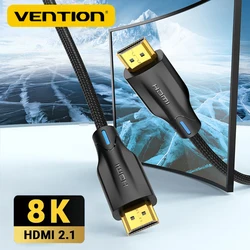 Vention 8K HDMI-compatible 2.1 Cable 4K@120Hz 48Gbps High Speed Video Audio HDMI Braided Cord for HD TV Laptop Projector PS4 PS5