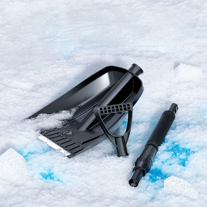 Retractable Outdoor Snow Shovel Aluminum Alloy Ice Shovel Snow Remover Tool Camping Garden Telescopic Shovel Survival Tools