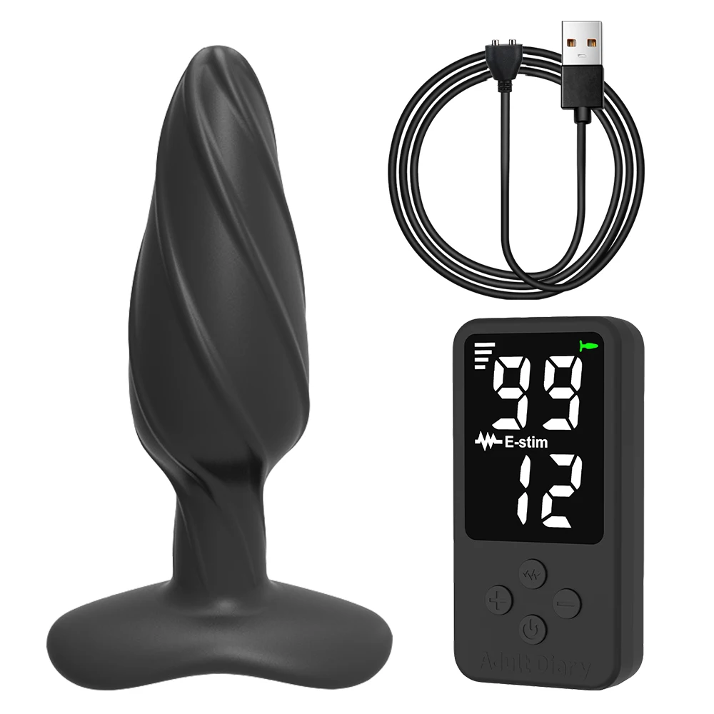 Sex Shop Masturbator Wireless Remote Control 12 Modes G-Spot Vaginal Massager Electric Shock Anal Plug Sex Toys for Men Women