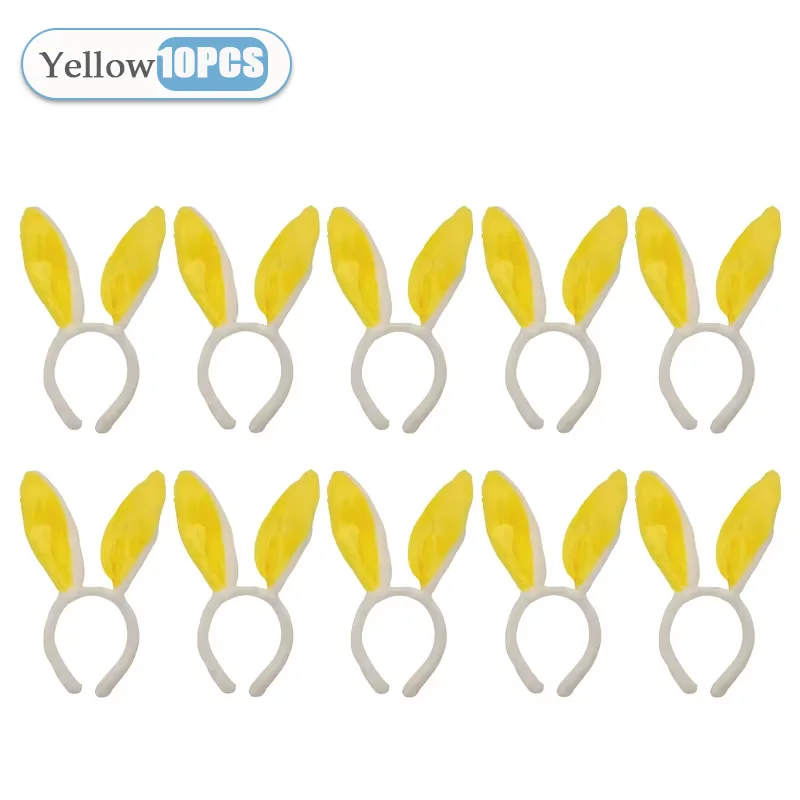 1-20PCS Pink Rabbit Ear Headbands Cute Plush Bunny Ears Hairband Easter Decorat Costume Party Cosplay Hair Hoop Hair Accessories image 3