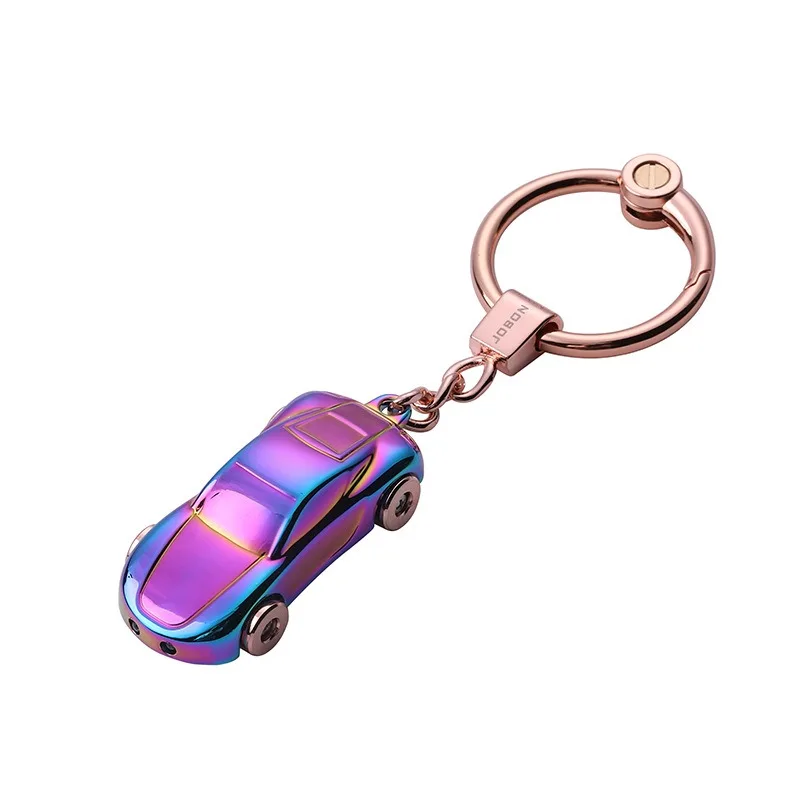 LED Light Supercar Keychain Creative Saloon Car Key Chain Fashion Gift Key Ring Pendant for Women\'s Backpack Men Car Key Holder