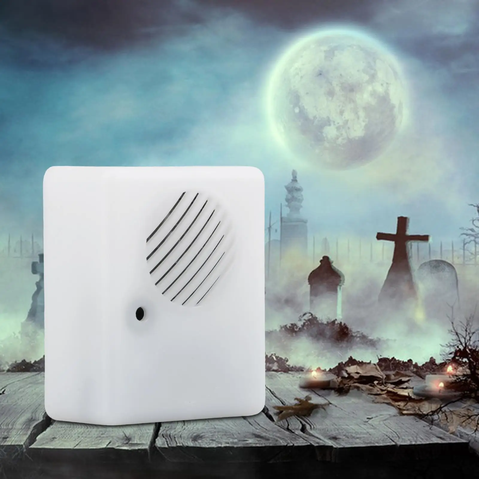 Scream Speaker Scary Audio in Download Function Horror Activated Voice Sound Sensor for Halloween Door Showcase