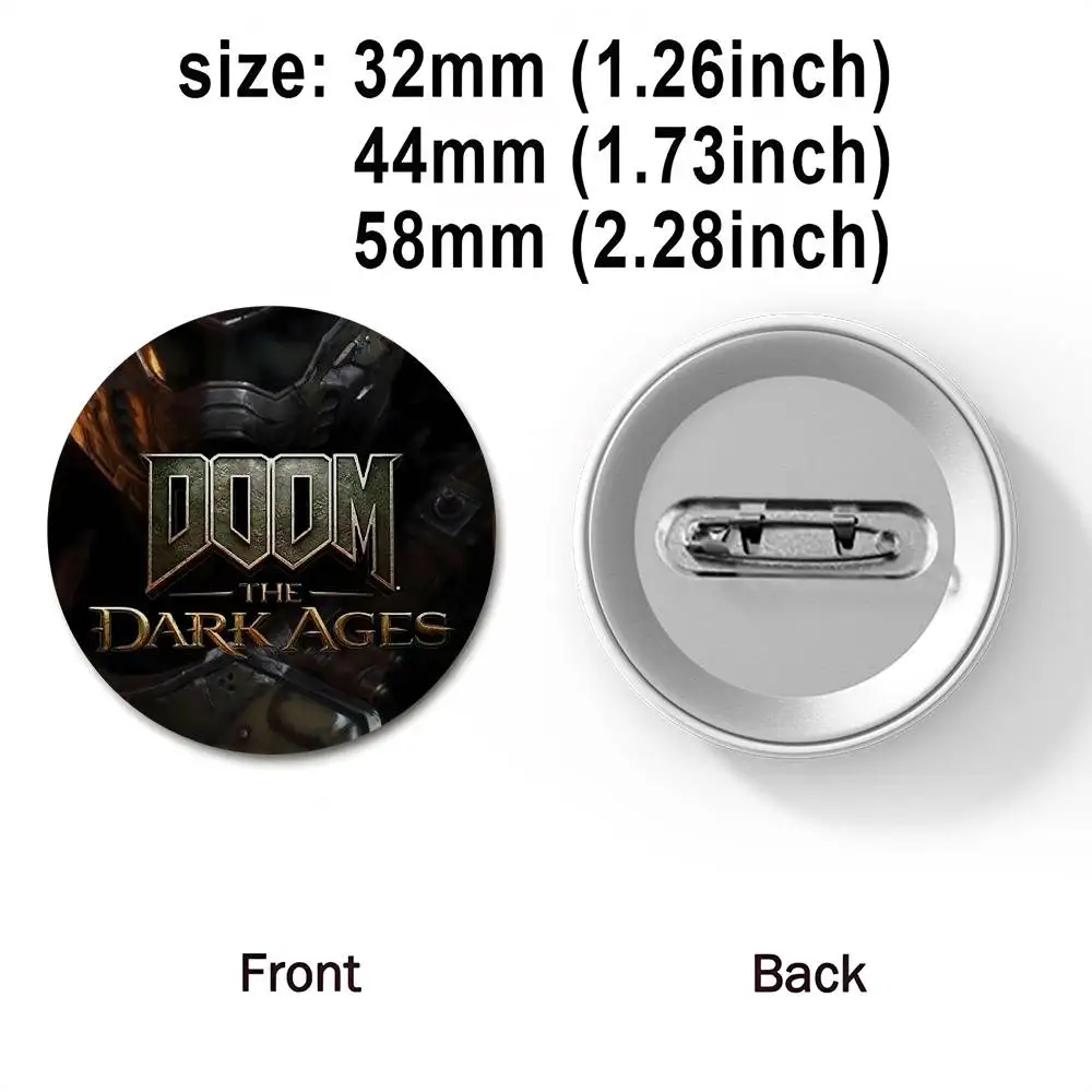 لعبة باردة E-Eternal DOOM شارات مستديرة رائعة شارة دبابيس دبابيس الإبداعية للملابس قبعة ظهره هدية الملحقات #5