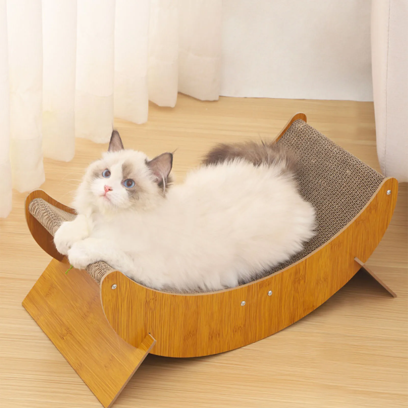 Refill Cat Scratching Pad Cat Scratcher Cardboards Durable Corrugated Paper Multifunctional Cat Scratch Pad Replacement