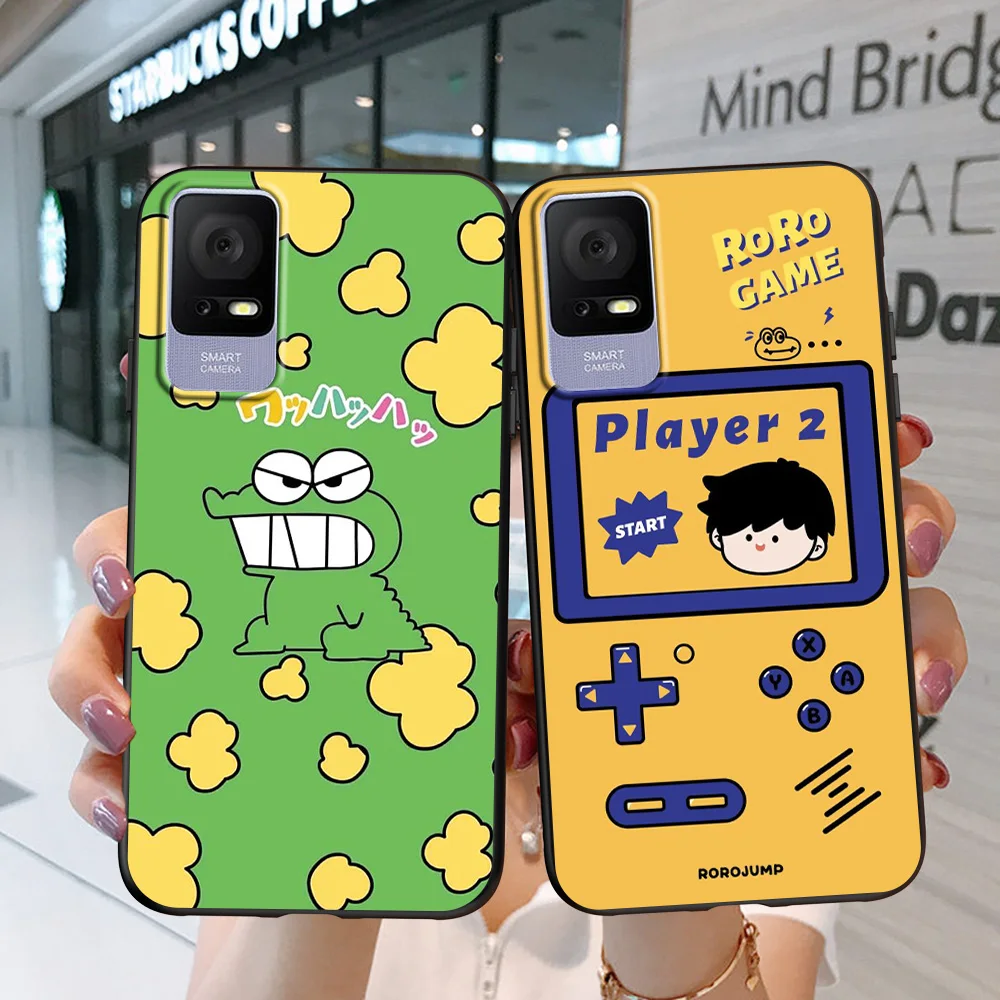 Case For TCL 405 406 408 Case Back Phone Cover Protective Soft Silicone Black Tpu cartoon car funny