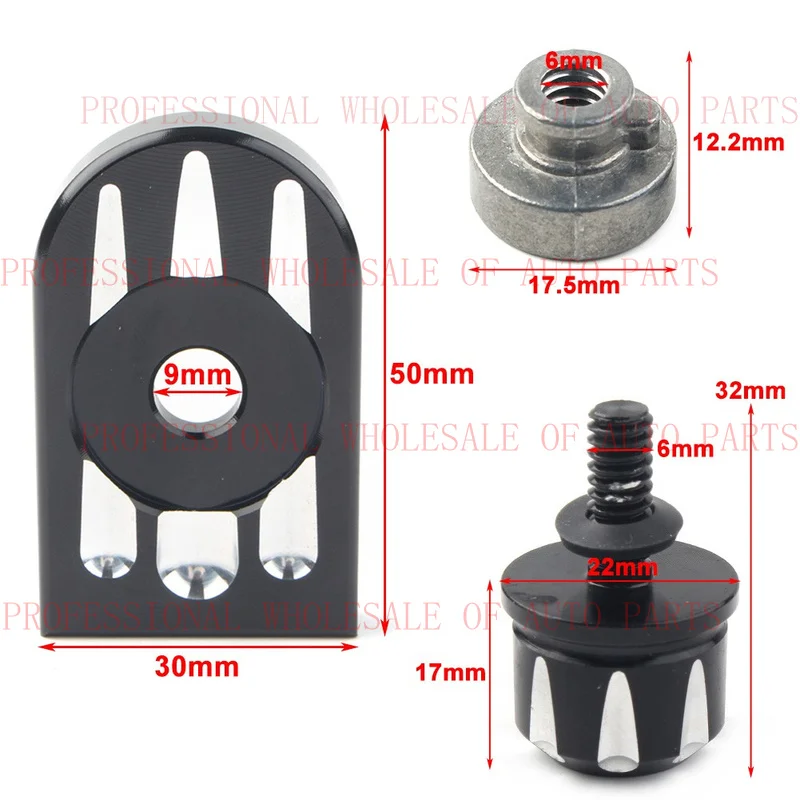 V+ V+ Motorcycle Rear Fender Seat Bolt Screw Nut Tab Cover For Harley XL Dyna Softail