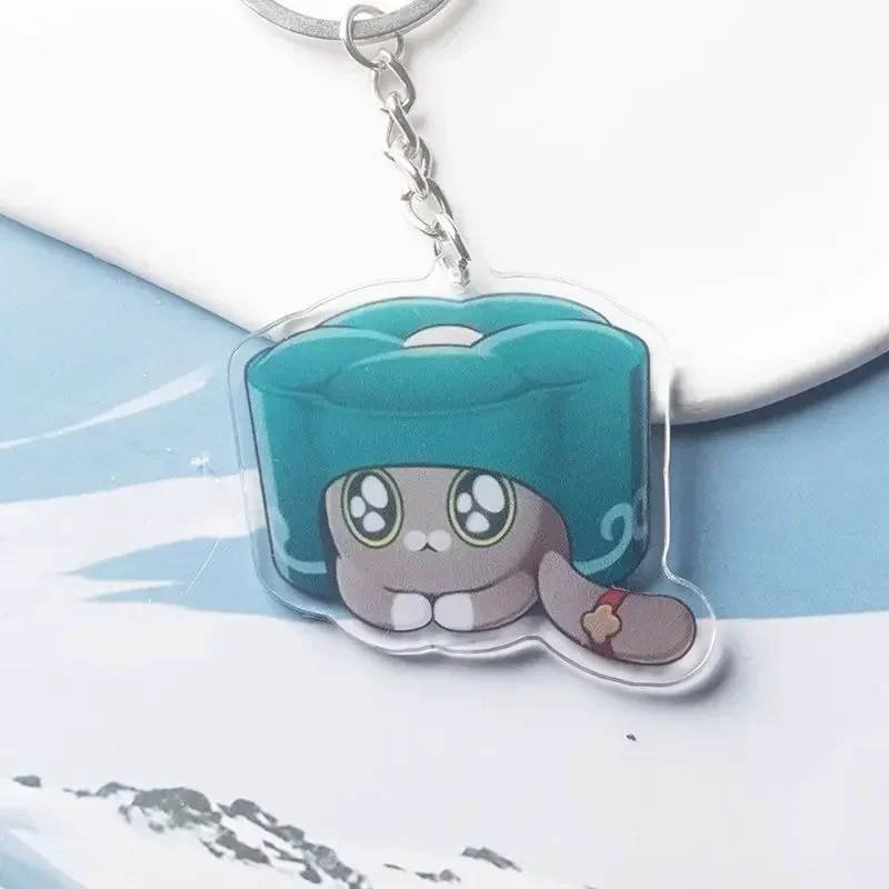 Honkai:Star Rail Ruan Mei\'s Creation Critter Pick Cats Cakes llavero acrílico Correa cordón para accesorios de funda de teléfono móvil