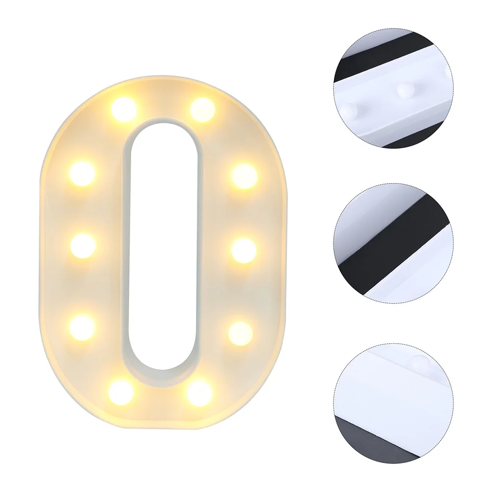 

2pcs Led Number Modeling Light Warm Night Lamp For Bedroom Party Home Decor 3D Number Sign Lamp Operated