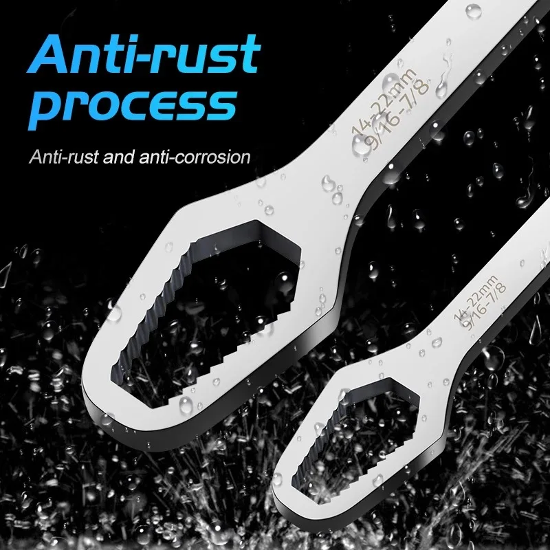 Multifunctional Wrench 8-22mm Universal Double End Self-Tightening Torx Spanner Hand Repair Tool DIY Machine Auto Maintenance