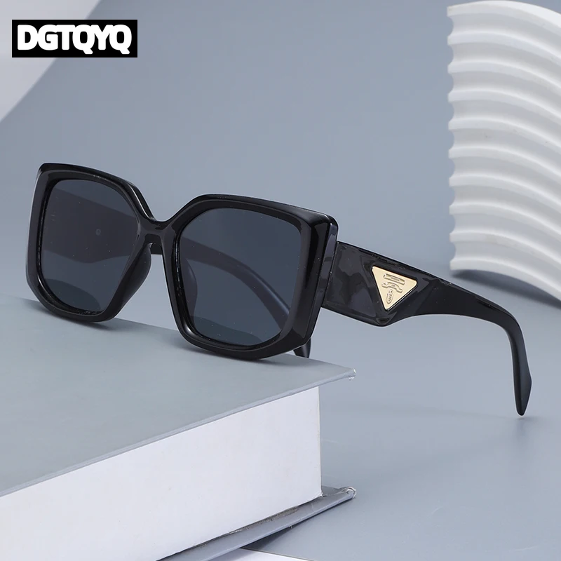 2026 New Luxury Premium Shades Designer Black Brand Sunglasses Men Triangle Golden Label Square Sun Glasses for Women