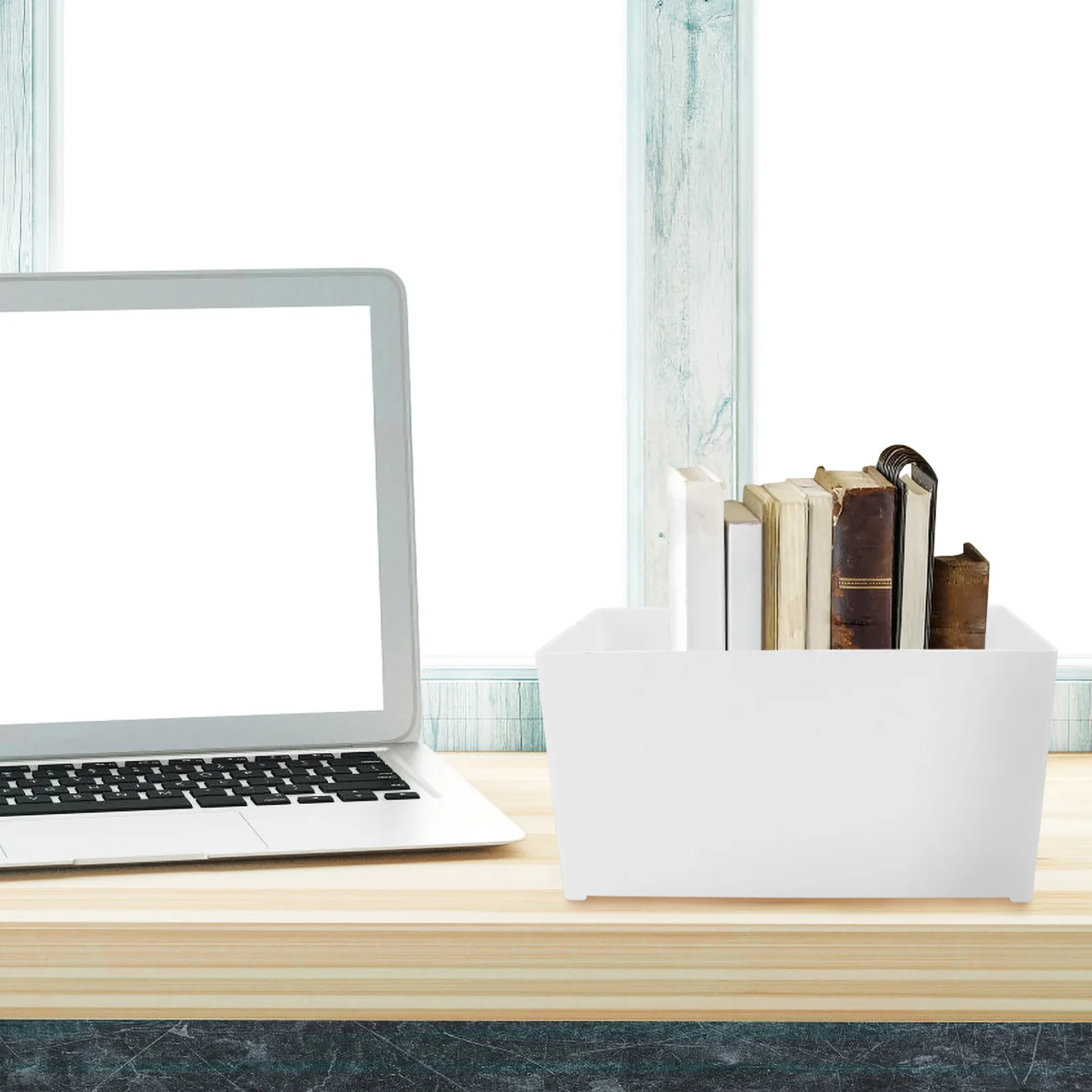 

1Pcs Plastic Storage Box Multipurpose Sundries Organizer Stackable Compact Container Desktop Organizer for Home