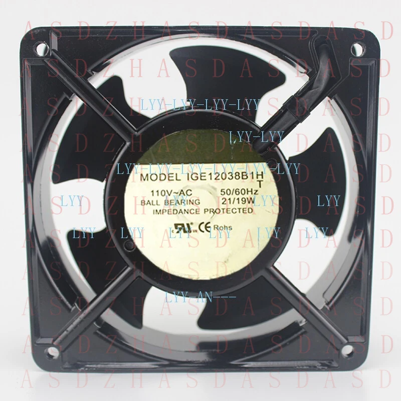 Z  1 PCS FOR  CROWN Fan IGE12038B1H T AC110V 12CM 120*120*38mm 2 Wire Aluminum frame