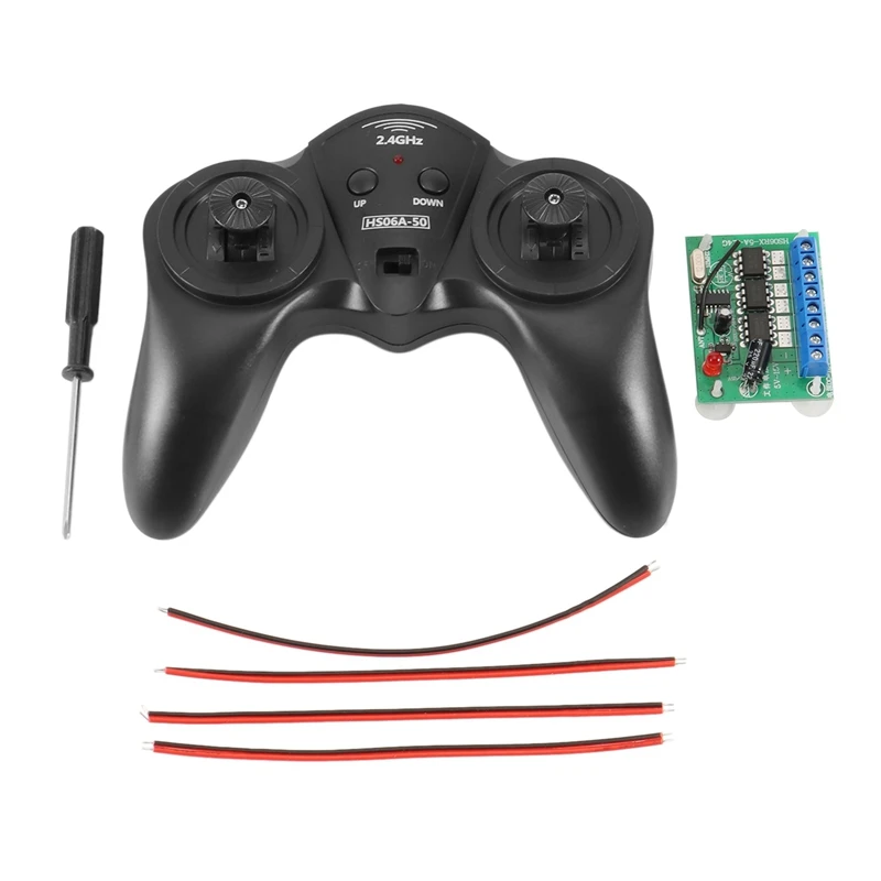 Kit receptor de mando a distancia, modelo de juguete DIY, transmisor de 6 canales, 2,4G, tracción de distancia de 50M, Motor de cepillo de carbono para coche y barco RC