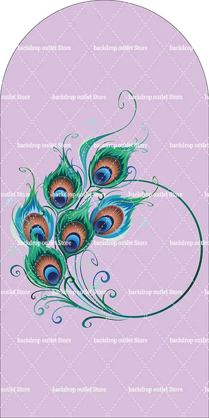 Фон Mehofond Yasodha and Krishna Arch, чехол для детского душа, индийский декор для вечеринки, фиолетовый фон с павлиньими перьями, двусторонние чехлы