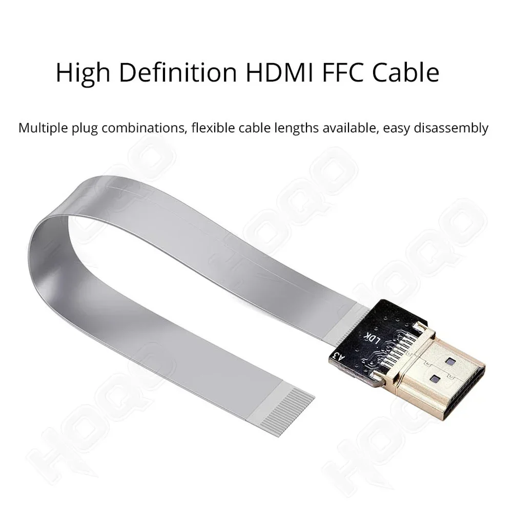 Ribbon FPV HDMI-Compatible Connector Anti-interference Flexible Flat Cable Raspberry Pi 4 Micro Mini HDMI-compatible