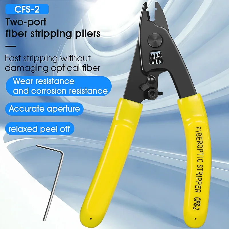 

CFS-2 Two-port Fiber Optical Stripper Pliers Wire Strippers for FTTH Tools Optic Stripping Plier Tool