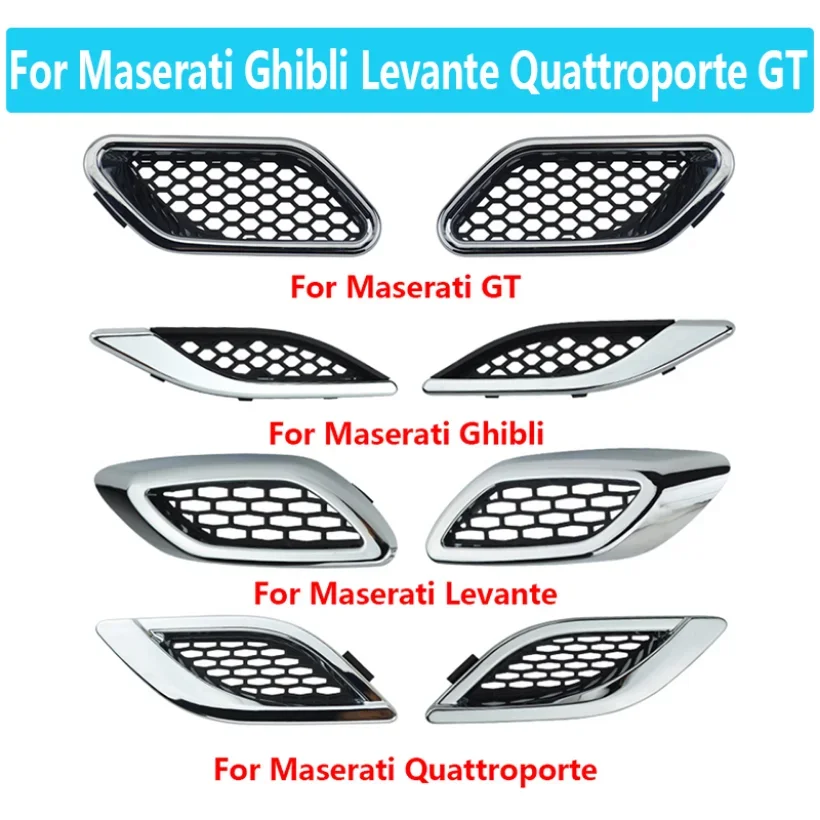 Fit For Maserati Ghibli Levante Quattroporte GT Car Front Side Grille Air Intake Fender Vents Grill Auto Accessories NEW 1PC