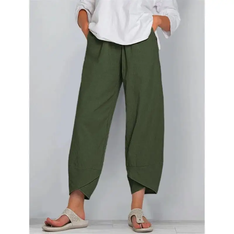 Pantaloni casual taglie forti S5XL Pantaloni larghi a vita alta con campana Bot Pantaloni da donna casual comodi e larghi da donna