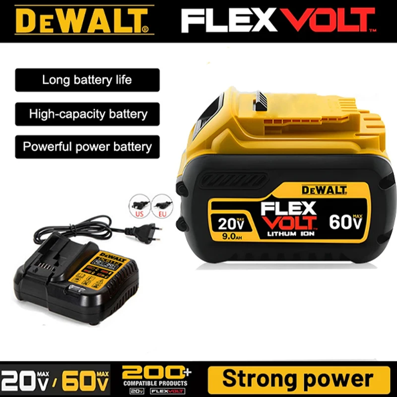 

power original DEWALT 5AH 6AH 9AH DCB609 18V 20V 60V lithium-ion battery for Dewalt DCB206 DCB205 DCB204 DCB609 DCB184 DCB200