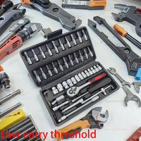 46pcs Car Repair Tool Kit 1/4-Inch Socket Set Car Repair Tool Ratchet Torque Wrench Combo Auto Repairing Set Mechanic Tool