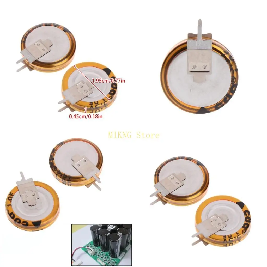 

2 Pcs Universal 5.5 V 1.0F Super Capacitor V-Type Button for Smart 5mm Capacitan best sale