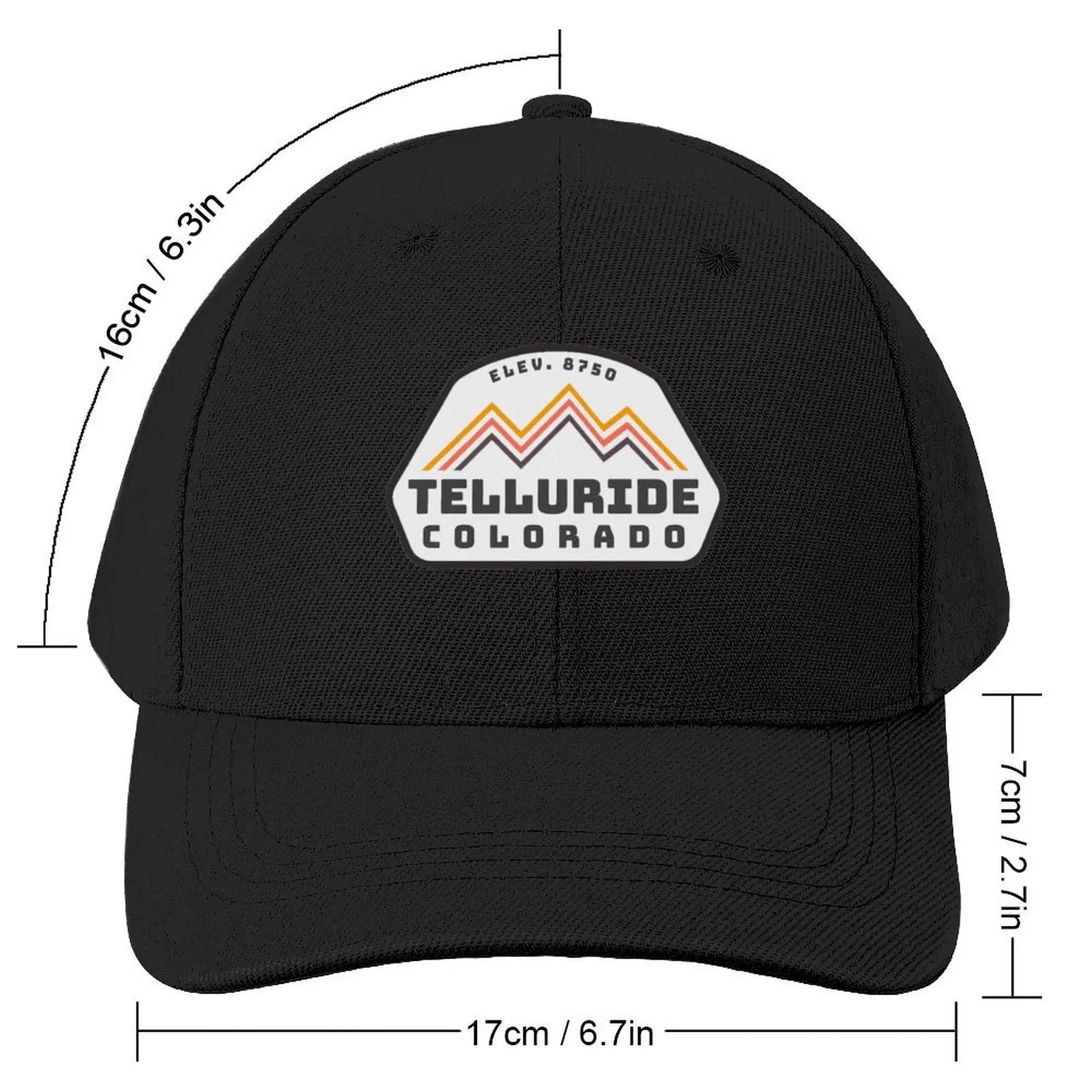 Telluride Colorado Vintage Retro Hiking, Snowboarding Adventure Skiing Mountain Baseball Cap New In Hat For Women 2024 Men's