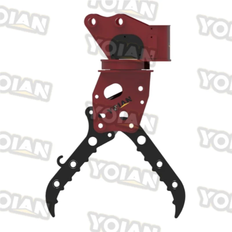 YOIAN Construction Machinery Parts Excavator Loader Grid Skeleton Bucket with Attachments Forks Grapple Bucket