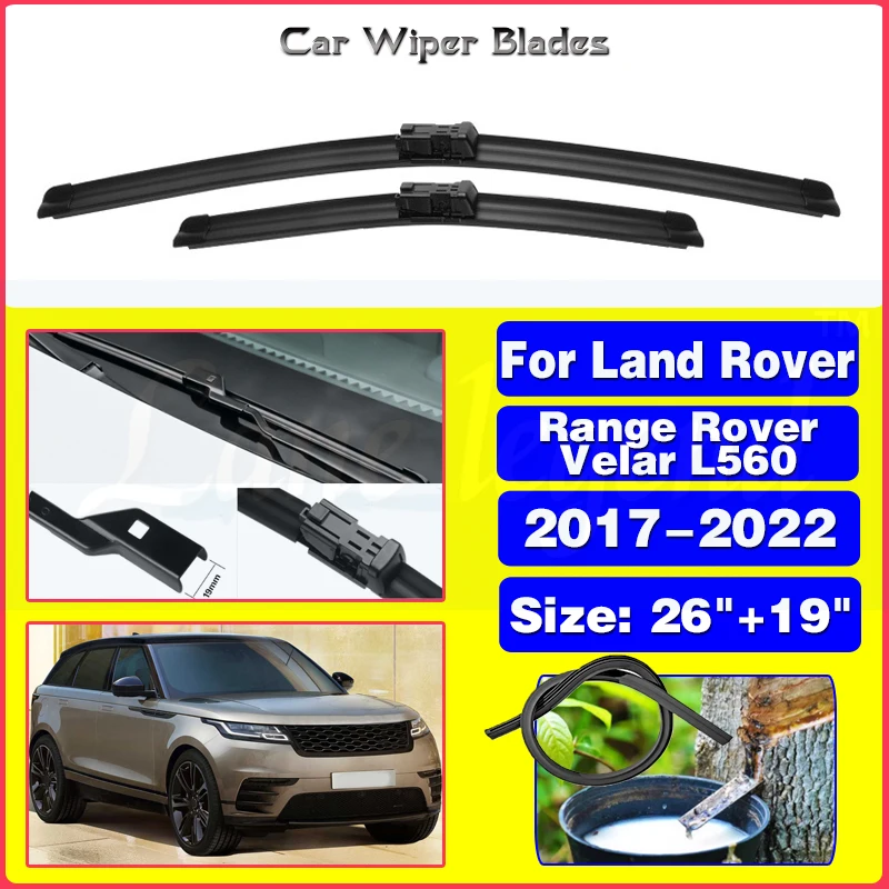 

Car Front Wiper Blades For Range Rover Velar L560 2017 2018 2019 2020 2021 2022 Washer Windscreen Windshield Accessories Windows