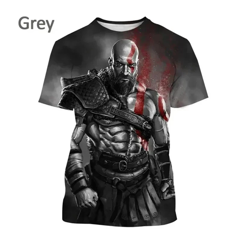 God Of War 3D Kwetos Printed T-Shirt Selling Men\'S Cool Design T-Shirt Combat Short Sleeve T Shirt O Collar Women\'S Casual Top