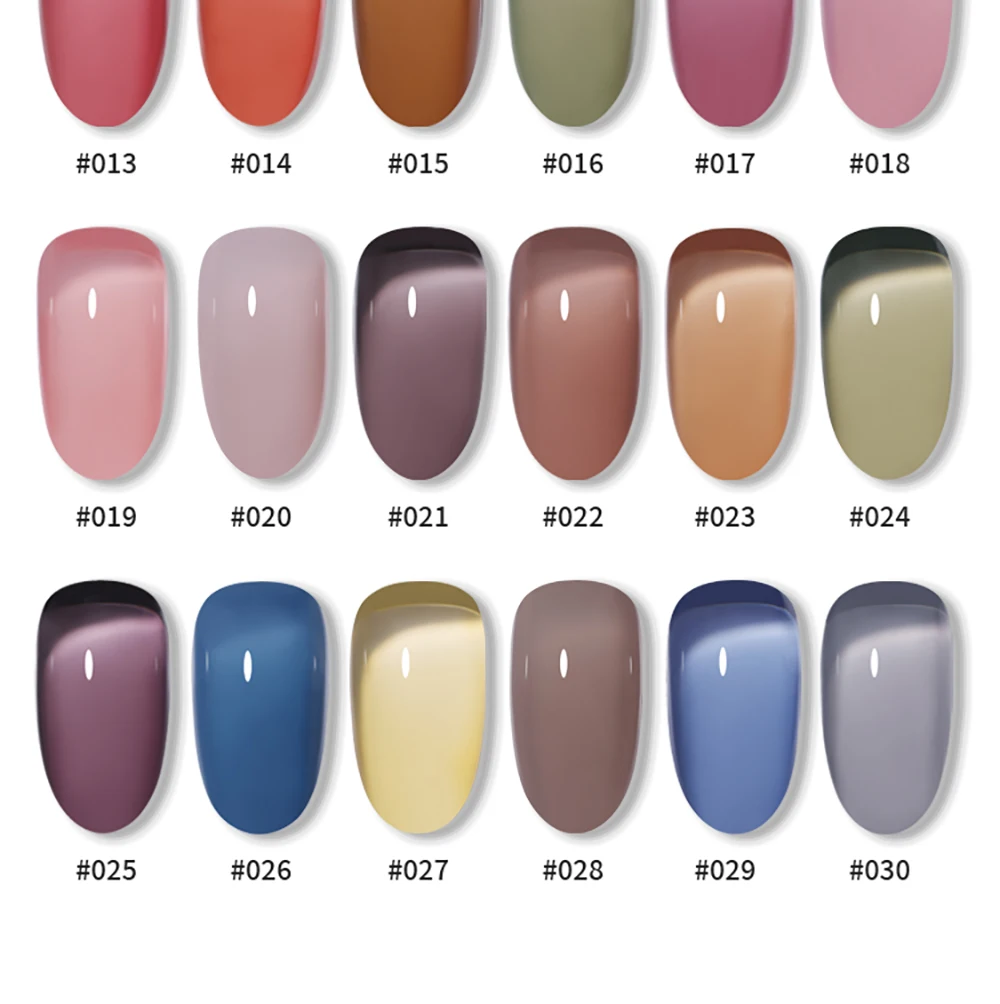 Vendeeni 30 Farben/Set Jelly Transparenter Gel-Nagellack UV Soak-Off Gel-Lack Nude Pink Hautfarben Gel-Lack mit Display – Detail 15