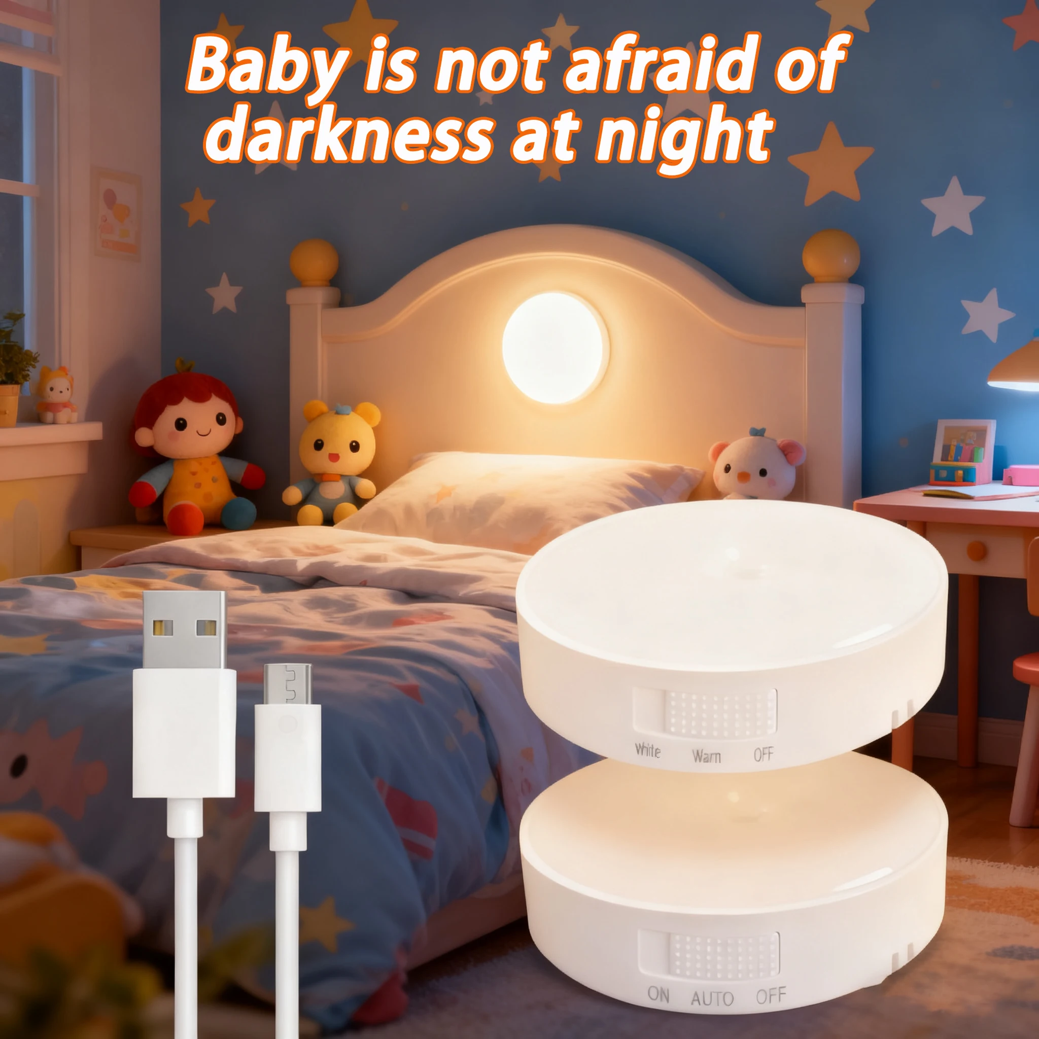 

Rechargeable LED Under Cabinet Lights Motion Sensor Night Lights Smart Lamp Stairs Closet Wardrobe Kitchen Light Bedroom Decor