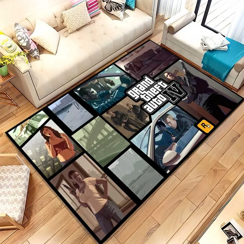 Game G-GTA San Andreas Soft Non-Slip Large Area Rug for Living Room,Bedroom Playroom Carpet Mat for Sofa,Home Decor Gift